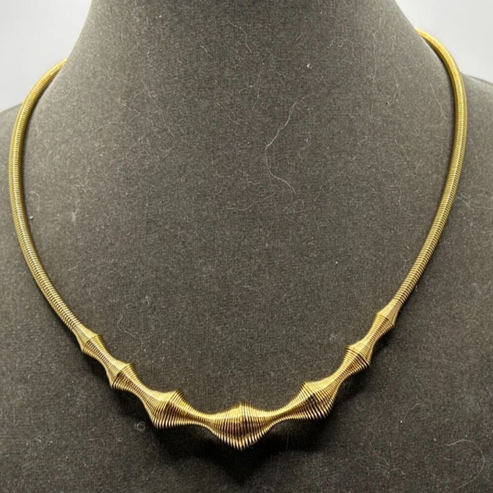 NEW Sonic Wave Necklace & Bracelet Set in ION Plated YG Stainless Steel 20-22 In